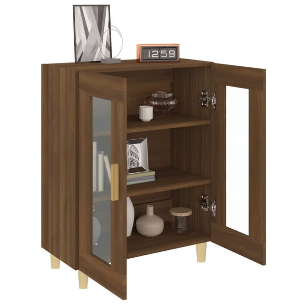 The Living Store Dressoir - Opbergkast - 69.5 x 34 x 90 cm - Bruineiken