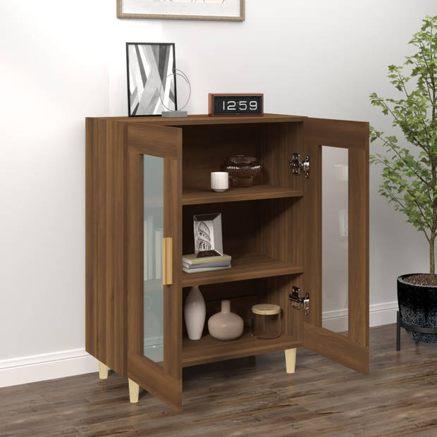 The Living Store Dressoir - Opbergkast - 69.5 x 34 x 90 cm - Bruineiken