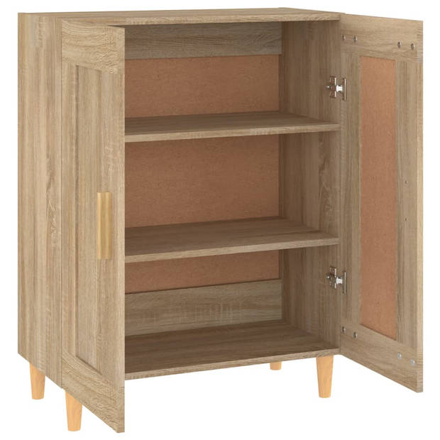 vidaXL Dressoir 69,5x34x90 cm bewerkt hout sonoma eikenkleurig