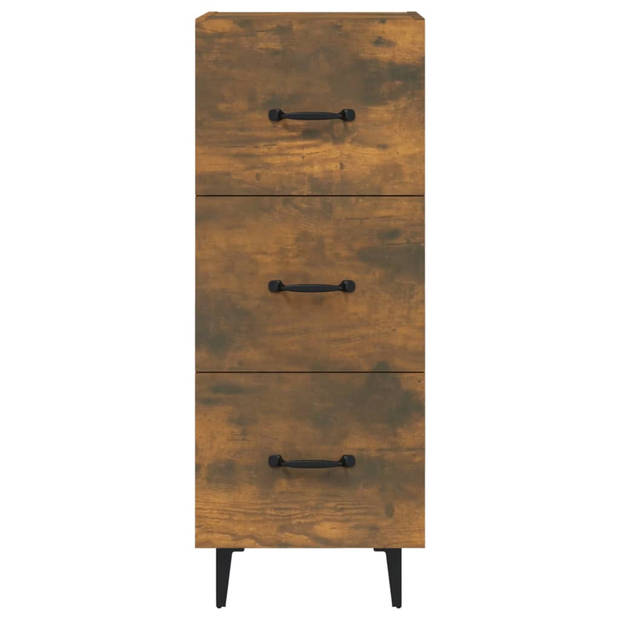 The Living Store Dressoir - Gerookt Eiken - 34.5 x 34 x 90 cm - Stijlvol en praktisch