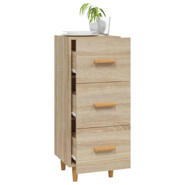 The Living Store Dressoir Nordic - Sonoma Eiken - 34.5 x 34 x 90 cm