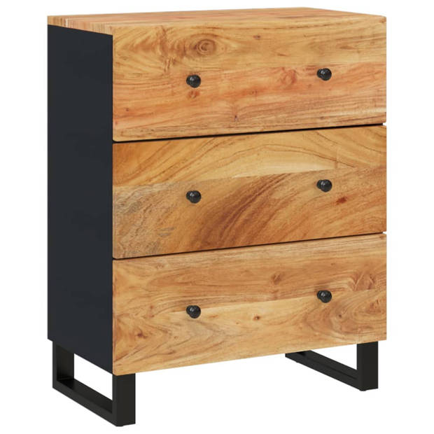 The Living Store Dressoir - Massief Acaciahout - 2x60x33x75cm - Opbergruimte