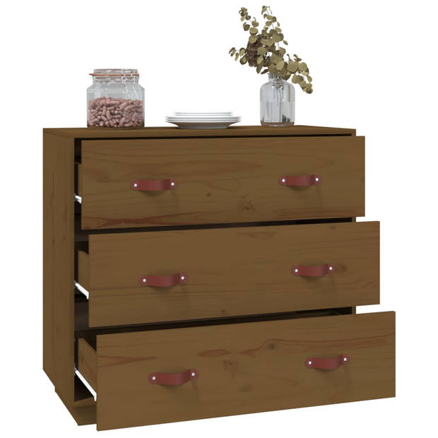 The Living Store Dressoir Grenenhout - Honingbruin - 80 x 40 x 75 cm