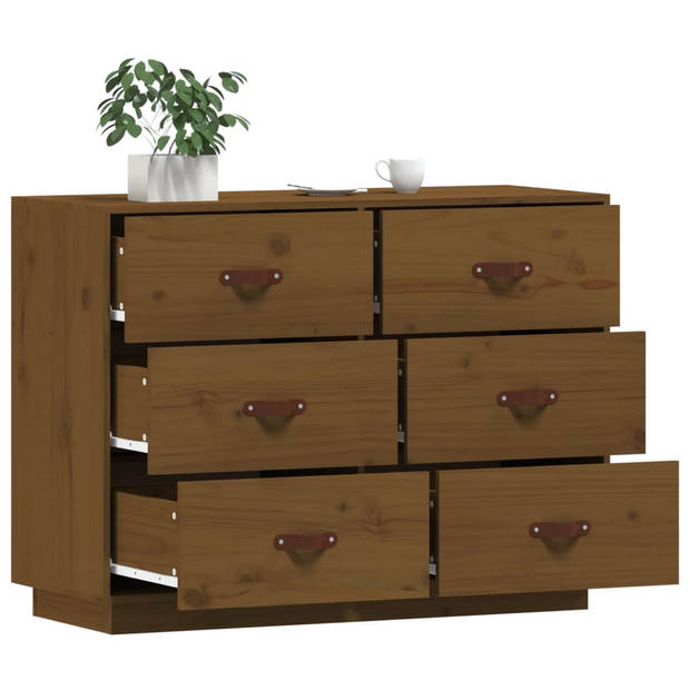 The Living Store Houten Dressoir - 100 x 40 x 75 cm - Massief Grenenhout