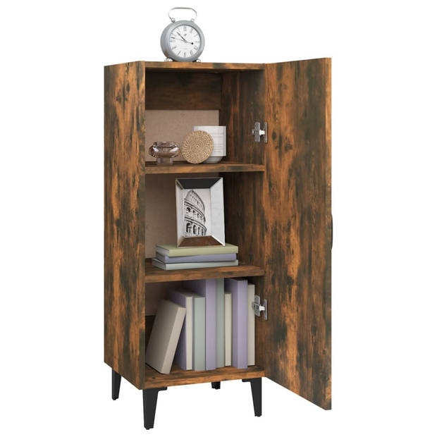 The Living Store Dressoir - Gerookt eiken - 34.5 x 34 x 90 cm - Praktisch en trendy