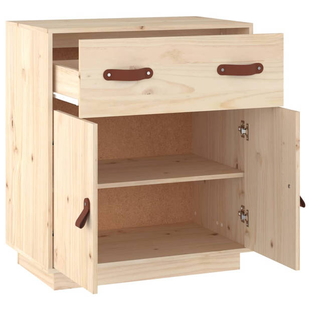 The Living Store Dressoir Massief Grenenhout - Opbergkast - 65.5 x 40 x 75 cm - Rustieke Uitstraling