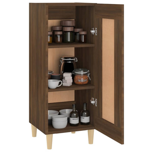 The Living Store Dressoir XYZ - Opbergkast - 34.5 x 34 x 90 cm - Bruineiken