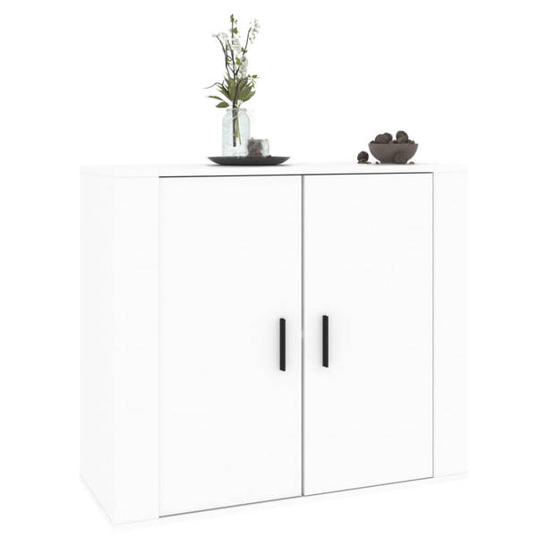 The Living Store Dressoir - - Kast - 80 x 33 x 70 cm - Wit