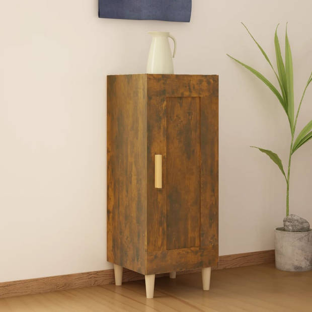 The Living Store Dressoir - gerookt eiken - 34.5 x 34 x 90 cm - Duurzaam bewerkt hout