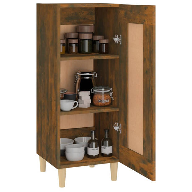 The Living Store Dressoir - gerookt eiken - 34.5 x 34 x 90 cm - Duurzaam bewerkt hout