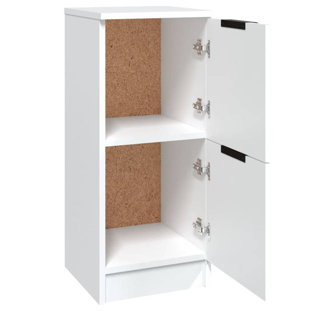 The Living Store Dressoir - Bijzetkast - 30x30x70cm - Wit bewerkt hout