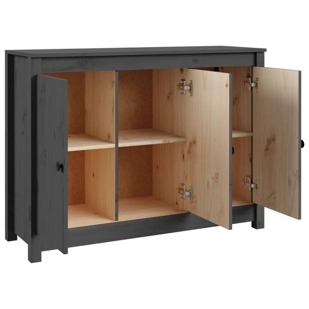 The Living Store Dressoir - Massief grenenhout - 100 x 35 x 74 cm - Grijs