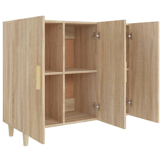 The Living Store Dressoir - Sonoma Eiken - 90x34x80 cm - Bewerkt Hout