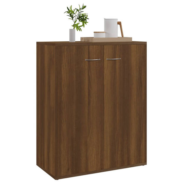 The Living Store Dressoir - Bruineiken - Hout - 60 x 30 x 75 cm - Opbergruimte