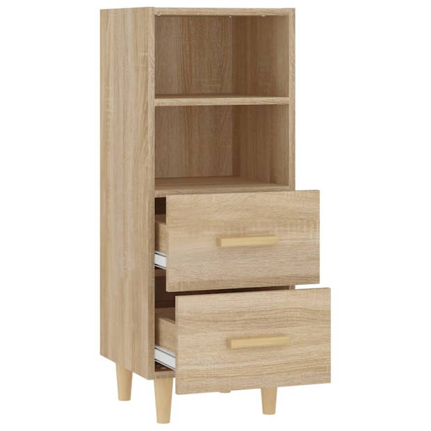 vidaXL Dressoir 34,5x34x90 cm bewerkt hout sonoma eikenkleurig