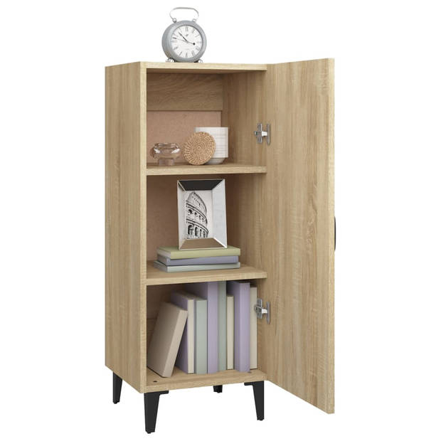 The Living Store Dressoir Sonoma Eiken - 34.5 x 34 x 90 cm - Bewerkt Hout