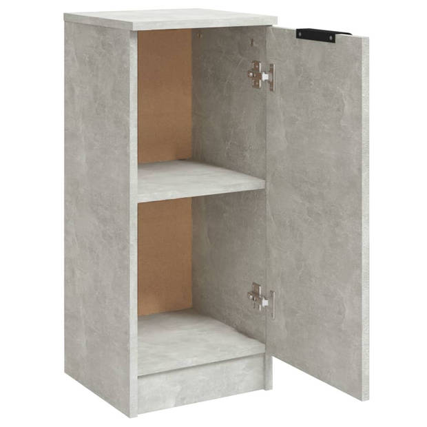 The Living Store Dressoir Betongrijs 30x30x70 cm - Met een deur