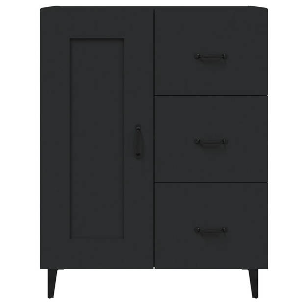 The Living Store Dressoir - Bijzetkast - 69.5 x 34 x 90 cm - Zwart