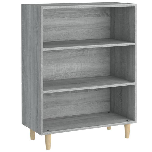 The Living Store Dressoir - Bewerkt Hout - Bijzetkast - 69.5 x 32.5 x 90 cm - Kleur Grijs Sonoma Eiken