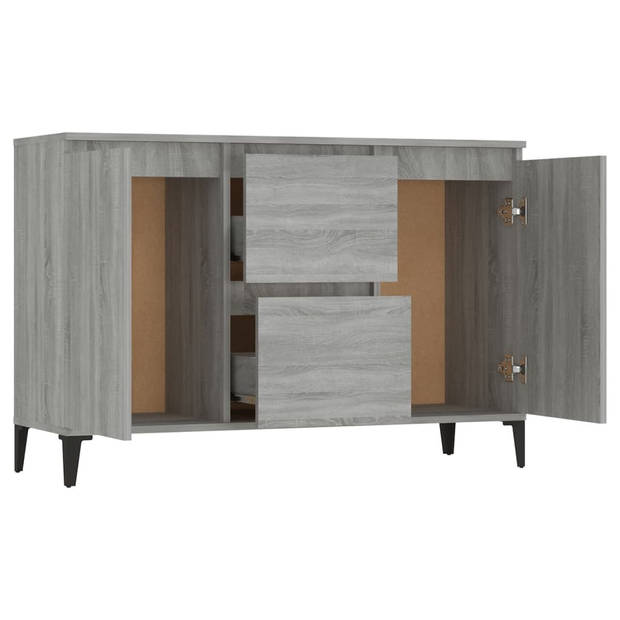 The Living Store Dressoir - Minimalistische Charme - Consolekast - 104 x 35 x 70 cm - Grijs Sonoma Eiken