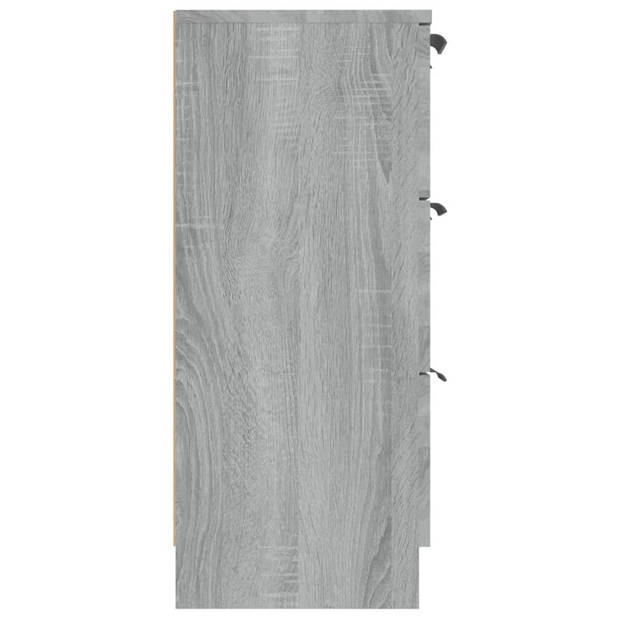 vidaXL Dressoir 60x30x70 cm bewerkt hout grijs sonoma eiken