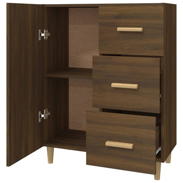 vidaXL Dressoir 69,5x34x90 cm bewerkt hout bruin eikenkleur