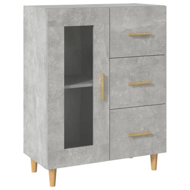 The Living Store Dressoir - Betongrijs - 69.5 x 34 x 90 cm