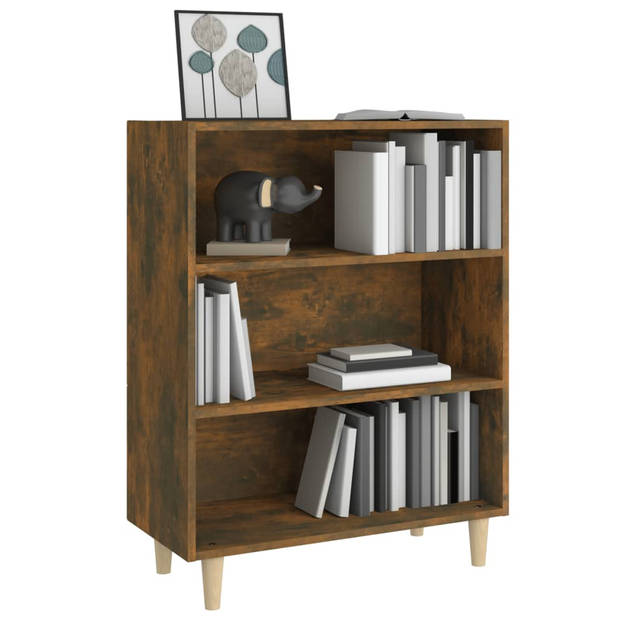 The Living Store Dressoir X - Bijzetkast - 69.5 x 32.5 x 90 cm - Gerookt eiken