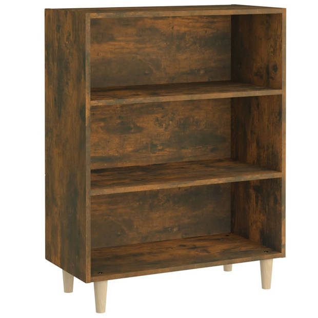 The Living Store Dressoir X - Bijzetkast - 69.5 x 32.5 x 90 cm - Gerookt eiken