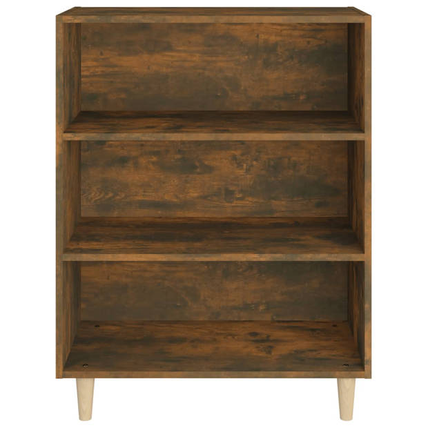 The Living Store Dressoir X - Bijzetkast - 69.5 x 32.5 x 90 cm - Gerookt eiken