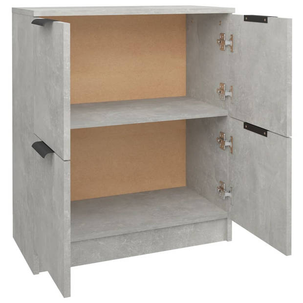 The Living Store Houten Dressoir - Bijzetkast - 60 x 30 x 70 cm - Betongrijs