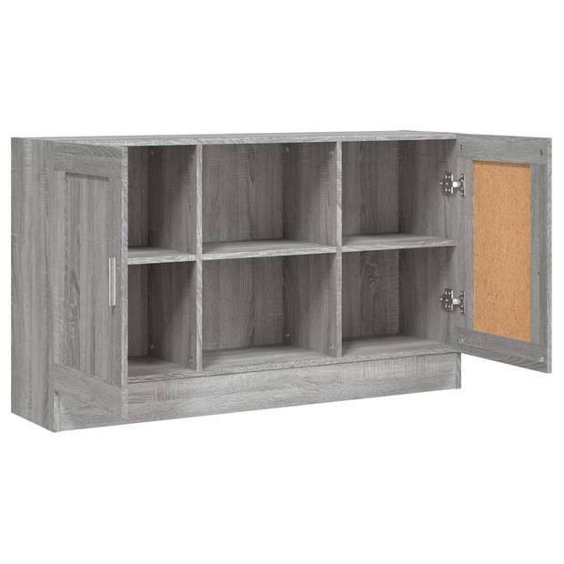 vidaXL Dressoir 120x30,5x70 cm bewerkt hout grijs sonoma eikenkleurig