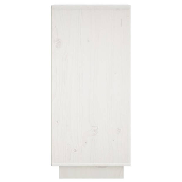 vidaXL Dressoir 31,5x34x75 cm massief grenenhout wit