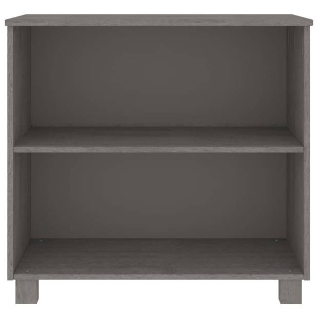 The Living Store HAMAR Dressoir - 85 x 35 x 80 cm - massief grenenhout - lichtgrijs