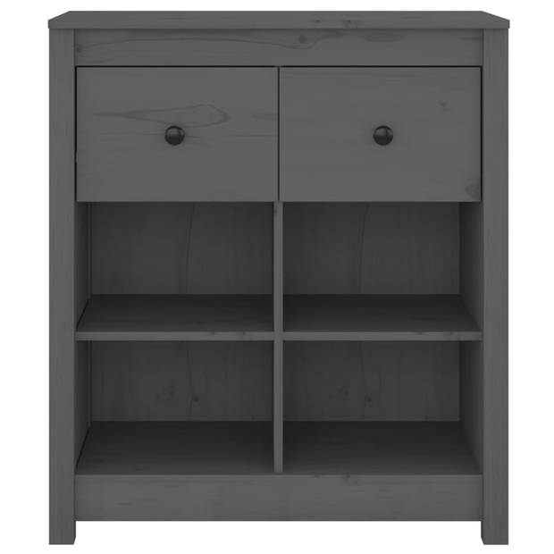 The Living Store Dressoir - Grenenhout - 70 x 35 x 80 cm - Grijs