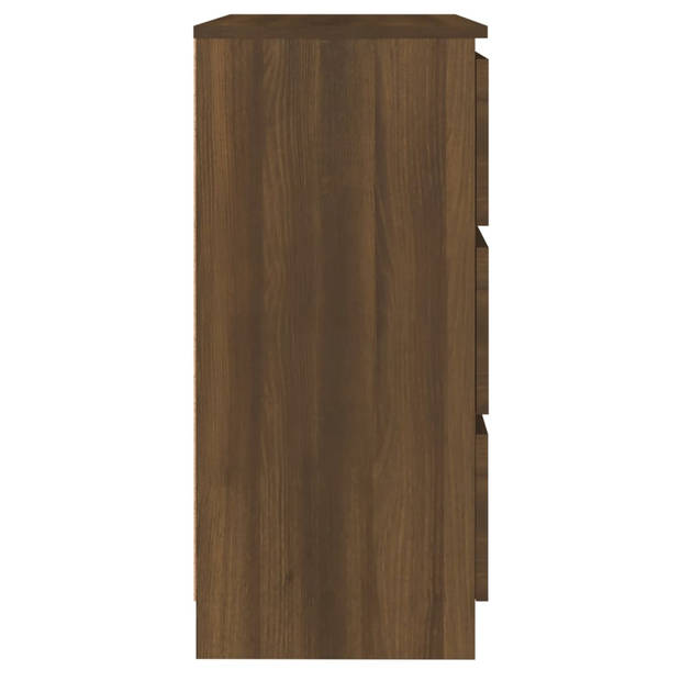 vidaXL Dressoir 60x35x76 cm bewerkt hout bruin eikenkleur