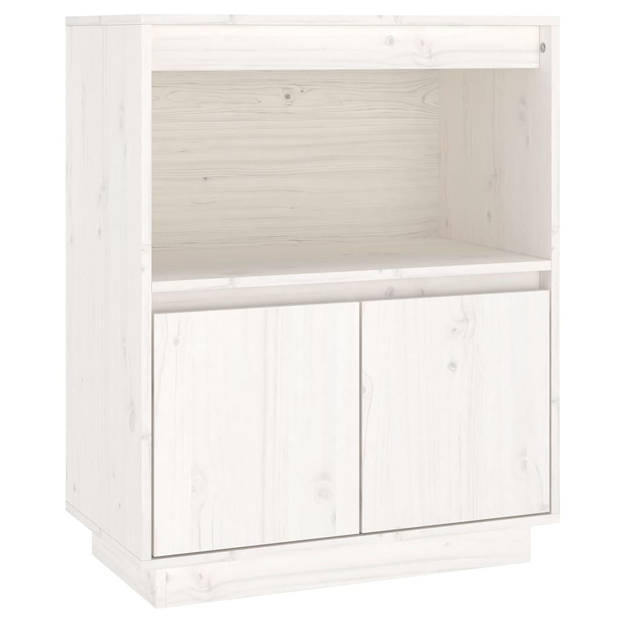 The Living Store Dressoir - Grenenhout - 60 x 34 x 75 cm - Wit