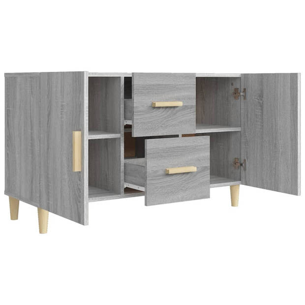 vidaXL Dressoir 100x36x60 cm bewerkt hout grijs sonoma eikenkleurig