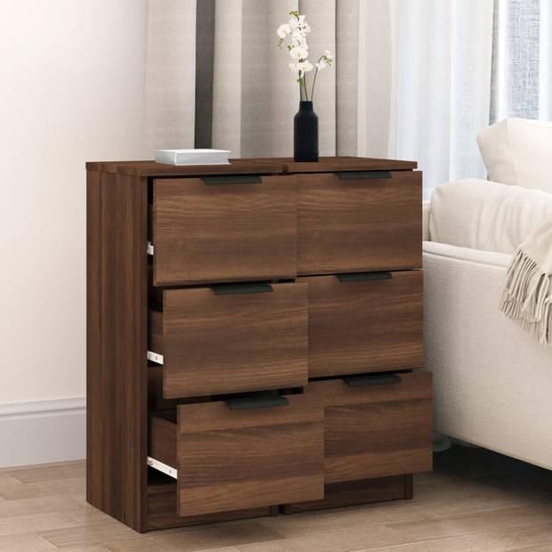 The Living Store Dressoir - The Living Store - Bijzetkast - 30x30x70 cm - Bruineiken