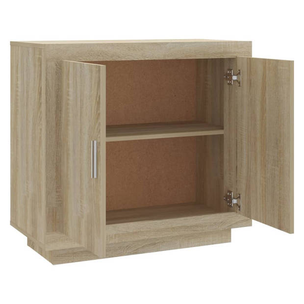 The Living Store Dressoir - Sonoma eiken - 80x40x75 cm - Stevig frame - Voldoende opbergruimte