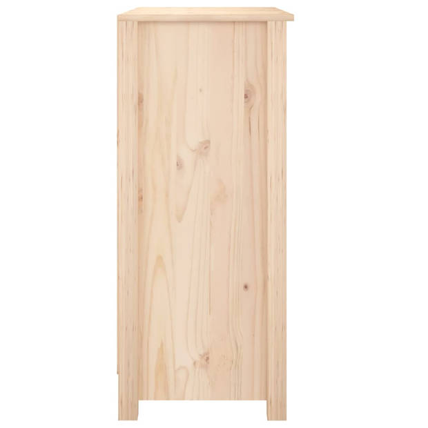 The Living Store Dressoir Grenenhout - 70 x 35 x 80 cm - 2 lades - 4 vakken