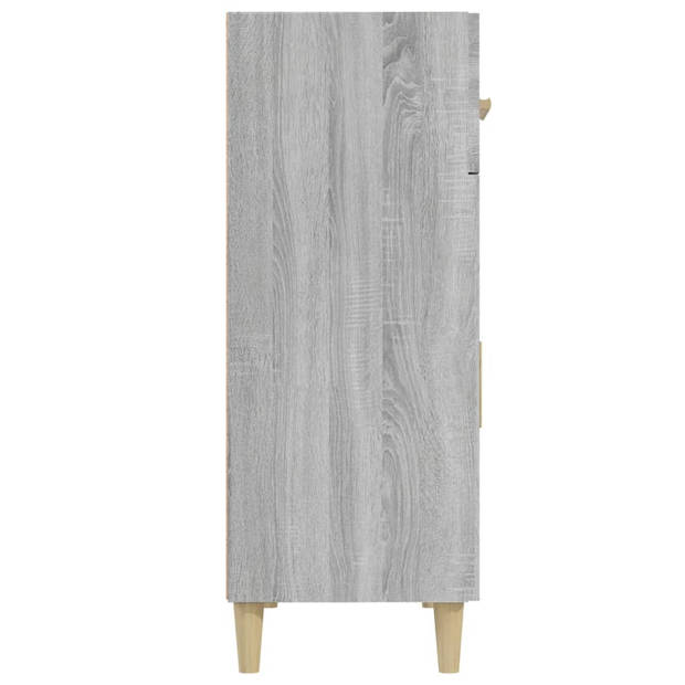 vidaXL Dressoir 69,5x34x89 cm bewerkt hout grijs sonoma eikenkleurig