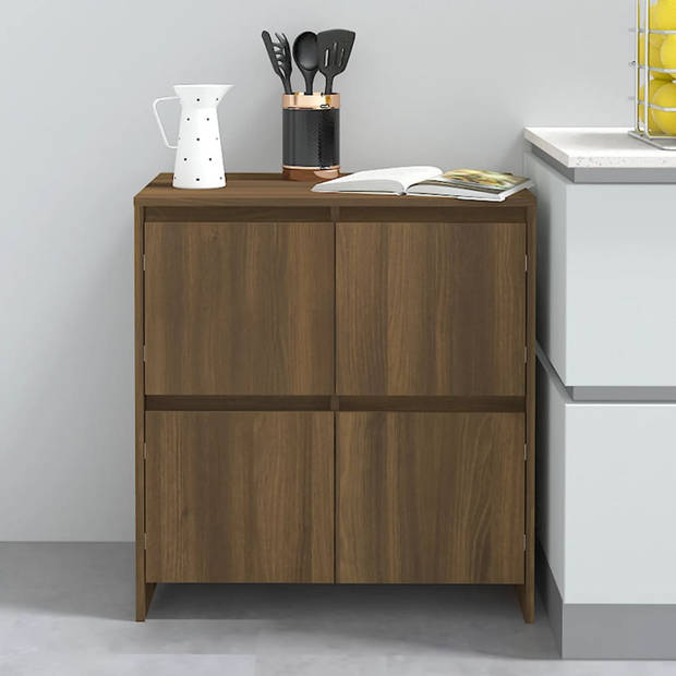 The Living Store Dressoir - Minimalistisch Ontwerp - Boekenkast voor Multimedia - 70x41x75 cm - Bruineiken Kleur