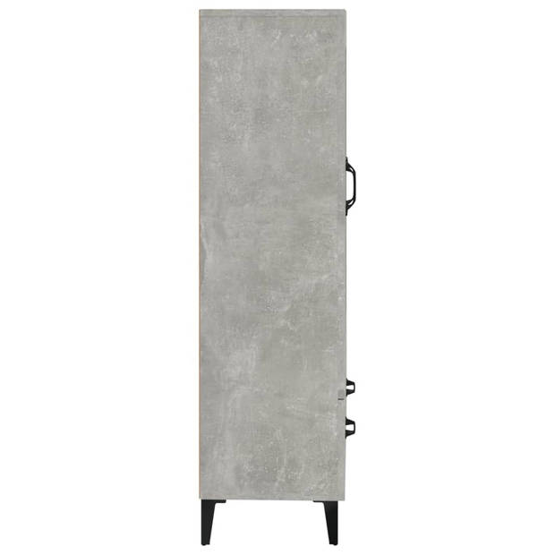 The Living Store Hoge Kast Meubel - 70x31x115 cm - Betongrijs