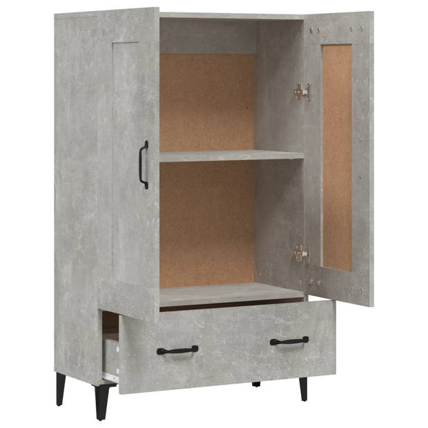 The Living Store Hoge Kast Meubel - 70x31x115 cm - Betongrijs