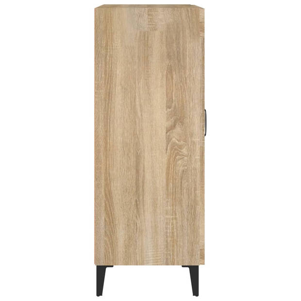 The Living Store Dressoir - Sonoma Eiken - 69.5 x 34 x 90 cm - Bewerkt hout en ijzer