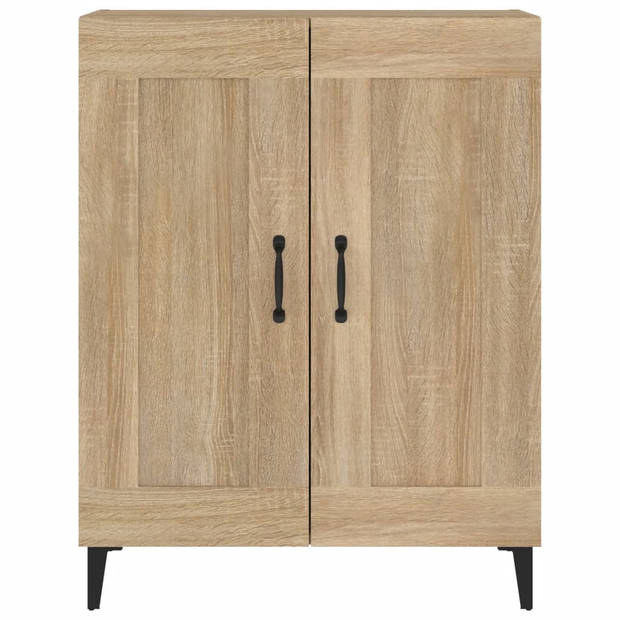 The Living Store Dressoir - Sonoma Eiken - 69.5 x 34 x 90 cm - Bewerkt hout en ijzer