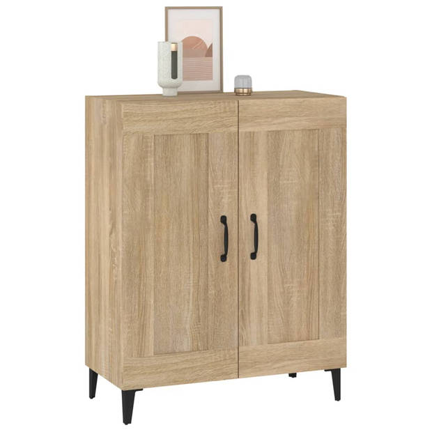 The Living Store Dressoir - Sonoma Eiken - 69.5 x 34 x 90 cm - Bewerkt hout en ijzer