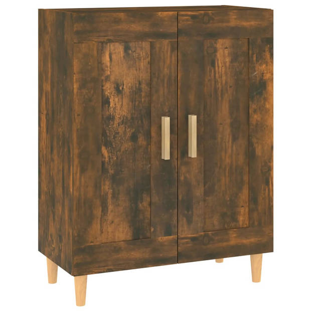 The Living Store Dressoir - naam - Bijzetkast - 69.5 x 34 x 90 cm - Gerookt eikenkleurig