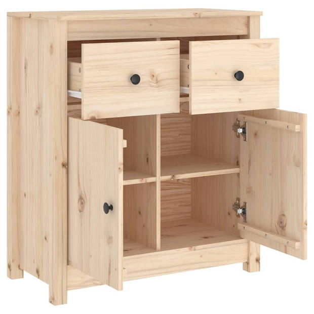 The Living Store Dressoir Massief Grenenhout - 70 x 35 x 80 cm - Opbergruimte - Stevig Blad